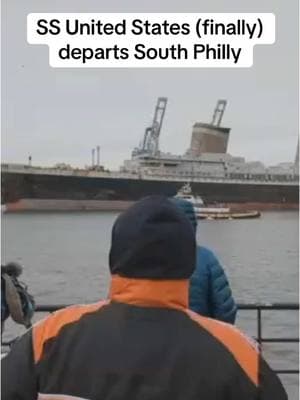 After months of delays, the #SSUnitedStates is finally on the move. The historic #ocean liner began its final voyage down the Delaware River Wednesday afternoon. NBC10's Tim Furlong reports. #nbc10philly #philly 