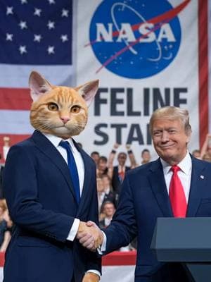 The Astronaut Cat Who Was Lost in an Explosion and Fell from the Sky Alive 🚀 #cat #catsoftiktok #nasa #space #trump #aicat #catstory #aiart #fyp #sad #happy #kitten #story #alien 