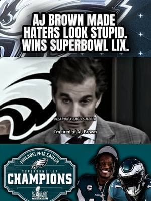 AJ Brown Made These Haters Look Stupid! Wins SuperBowl LIX vs. Chiefs #philadelphiaeagles #AJBROWN #superbowllix #stephenasmith #colincowherd #nickwright #ChrisRusso  #firsttake  #kansascitychiefs #chiefs #chiefsnews #espn #sportscenter #chiefskindom #weaponxeaglesmedia #weaponx #weaponxeaglesedits #nfl #nfledits #edits #editing #philadelphiaeaglesnews #philadelphiaeaglesrumors #eaglesnews #eaglesrumors #gobirds #flyeaglesfly  #explore #fyp 