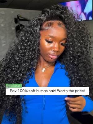 100% soft human hair!Worth the price! Hair info:13x6 deep wave wig  🔗in my bio #deepwavewig #deepwavewiginstall #naturalhair #hdlacewigs #frontalwig #wigs #hermosa #hairtok #hairtutorial #wig #hairstyle #wiginstall