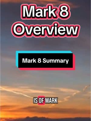 Mark Chapter 8 Summary.  In Mark 8, Jesus performs the miracle of feeding four thousand people with seven loaves and a few small fish. He then warns the disciples about the "leaven of the Pharisees and Herod," highlighting the dangers of their teachings. A blind man at Bethsaida is brought to Jesus, who heals him in two stages. Peter declares that Jesus is the Christ, but shortly afterward, Jesus rebukes Peter for rejecting the idea of His impending suffering and death. Jesus teaches the disciples about the importance of self-denial and taking up their cross to follow Him, emphasizing that those who lose their lives for His sake and the gospel will save them. The chapter underscores themes of faith, spiritual blindness, and the cost of discipleship. #bible #biblestudy #biblesummary #booksummary #jesus #christian #christiantiktok #mark8