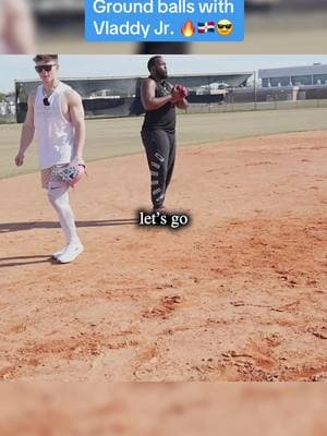 This was so sick but I really need to get my fielding ability back😅 It’s been a minute since I took ground balls and this reminded me how easy it is to lose the flow of it💀 We just dropped our YouTube video from this 6 hour day of training with Vladdy Guerrero Jr. and it was one of the coolest experiences of our lives🔥🔥#baseball #fielding #MLB #bluejays #vladimirguerrerojr #homerun #springtraining #redsox #dodgers #yankees 