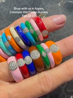 We will be in Aspen, CO this Friday-Sunday, Feb 21-23–shop with us by appointment only. DM us or email at special@AudreyNicole.com #Aspenjewelry #aspencolorado #aspen #diamondjewelry #stretchbracelets #stretchrings #coloredgemstones