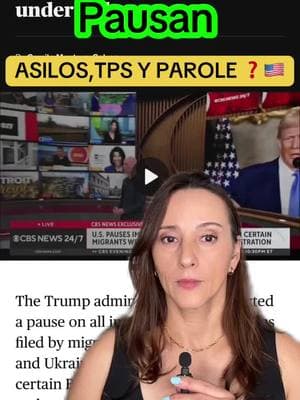 Pausan Asilos, TPS, Parole #usa🇺🇸 #uscis #asilos #tps #parole #cbsnews #inmigracion #noticias #trump #aplicacionesfalsas 