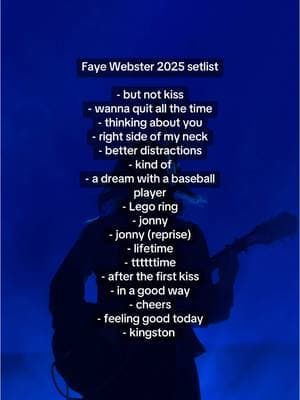 This is the setlist that was for the first 2025 show in Dallas! #fayewebster #dallastx #dallas #toyotamusicfactory #setlist 