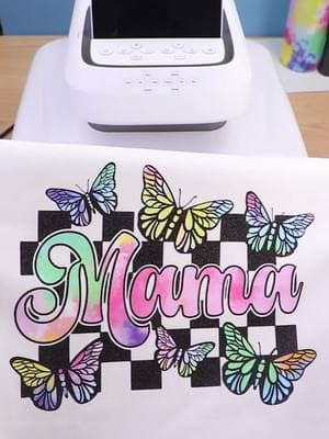 DIY Butterfly Shirts for Mama! HTV used: HTVRONT Tie Dye HTV(Link in my bio) HTVRONT Black Glitter HTV #HTVRONT #diytshirts #butterfly  #heatpress #htvcrafts #htvrontheatpress #diycrafts #autoheatpress 