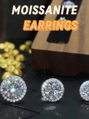 Moissanite earrings #moissanite #foryou #fyp #tiktok #trending #fashiontiktok #jewelry #mademebuyit #925sterlingsilver #earrings #silverearrings  #ucciyojewelry #unleashyourgame 