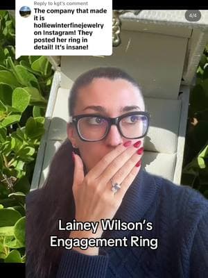 Replying to @kgt The moment I’ve been waiting for! ✨✨ #greenscreen #engagementring #diamond #diamondring #laineywilson #laineywilsonring #ringshopping #customring #elongatedcushion #uniquering #celebrityengagementring #proposal #fyp #ovaldiamond #peardiamond #yellowgoldring 