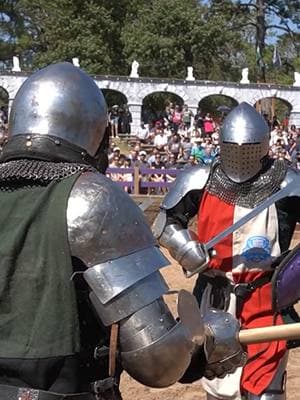 The dance move at the end is for ages 😄. It progresses as time goes on lol. Me (green) vs Andy (red) in a melee duel with the @FullSteelCombat show at the Texas Renaissance Festival 2024!  It was a good match. Always remember there's 2 sides to an axe friends 😁 See TONS more highlights, medieval stuff, workouts, and more randomness on my page here, and check out more full length stuff like the full show and more on my YouTube, link in profile!! Check out my site too, link also in profile!!! #fitlikeaknight #buhurt #armoredcombat #knightfight #knightsarmament #larp #исб #medievaltiktok #sports #weaponry #cosplayer #buhurttok #armoredathletes #fantasylovers 