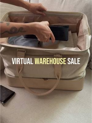 Shop our virtual warehouse sale today, up to 40% off bestsellers for a limited time. #virtualwarehousesale #beis #weekender 