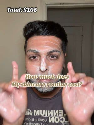 Replying to @Rameez Jappie | MUA how much does my night time skincare cost? Let me know your guesses in the comments 🤭 Remember, you don’t need an expensive 70 step skincare routine, this is just for fun.  Products used: @ELEMIS pro collagen cleanser @BIODERMA USA micellar water @CeraVe facial cleanser @Fresh Beauty rose hydration toner @rhode skin glazing milk Elemis pro collagen rose serum @Clarins USA double serum @Glow Recipe eye cream @Tatcha dewy skin cream and kissu lip mask #nighttimeroutine #nighttimeskincare #skincareroutine #glassskin #makeupremoval #meninmakeup #beautyboys #skincarevideo 