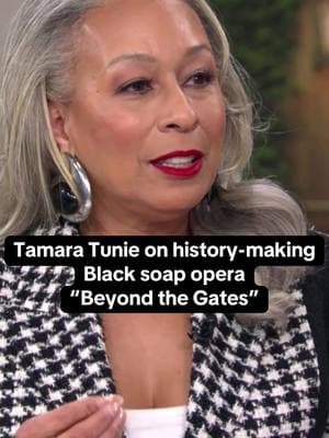 Most of the people in front of and behind the camera at the history-making soap opera “Beyond the Gates” are Black, star Tamara Tunie told CBS Mornings. She shares how that informs everything from storylines to costumes: “It is comfort and there is a shorthand.” #beyondthegates #soapopera 