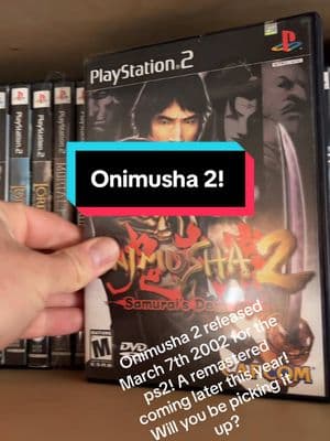 Onimusha 2 released March 7th 2002 for the ps2! A remastered coming later this year! Will you be picking it up? #gamer #gamecollection #gamecollector #console #consolegaming #consolecollection #videogamecollection #videogamecollector #omarachu #pikapals #gamingcollection #onimusha #onimusha2 #onimusha2samuraisdestiny 