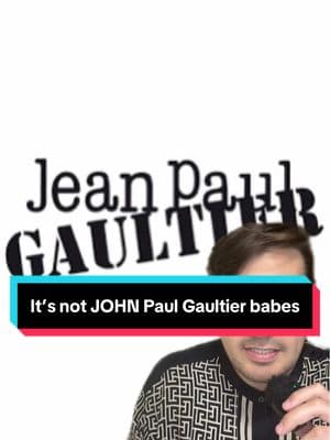 It’s not JOHN Paul Gaultier babes. There is no John. Turn your French on for a second and pronounce Jean Paul Gaultier #jeanpaulgaultier #gaultier #fashion 