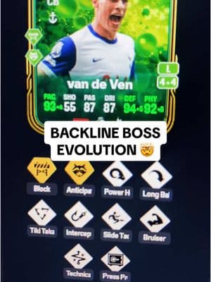 👀 Backline Boss Evolution! This is my chain evo for Van De Van, he has been evolved 6 times😱 #fc25 #grassroots #fc25evolution 