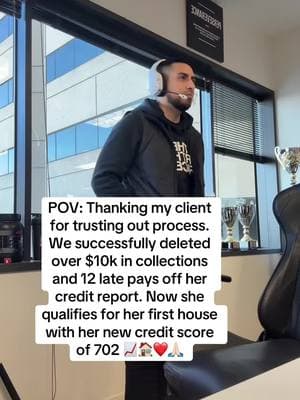 POV: Thanking my client for trusting out process. We successfully deleted over $10k in collections and 12 late pays off her credit report. Now she qualifies for her first house with her new credit score of 702 📈🏠🙏🏻❤️ #fixmycredit #collections #latepayments #creditscoretips #creditrepairservices #financialfreedom #creditrepair #credito #repo #firsttimehomebuyer #housetour #crediteducation #improvecreditscore #theoffice #viralvideo #nationwide #fyp #creditscorematters 