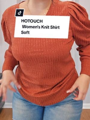 HOTOUCH ✨️ | #CurvyOutfits  Women's #KnitShirt Soft #HOTOUCH 