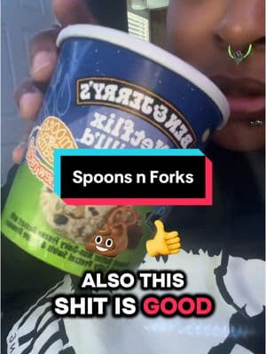 I’m really enjoying @benandjerrys #nondairyicecream I feel like a kid again lol I haven’t had ice cream that wasn’t sherbet in a long time and I’m so thankful for these new flavors! #lactoseintolerant #vibing #st0niehomie #munchies #icecream #spoon #fork #fyp 