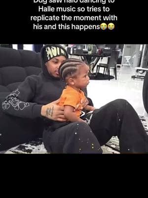 Atleast he got a lil dance😭#ddg #pontiacmadeddg #babyhalo #hallebailey #dancing #fatherson #meme #fyp #foryoupage #viral #trending #funny #youtube 