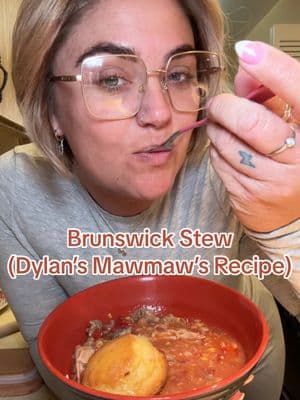 @Shelby & Dylan what did I miss?? #recipes #brunswickstew #fyp #foryoupage #husbandwife #couple #cooking #realistic #relatable #tastetest #cornbread #mawmaw 