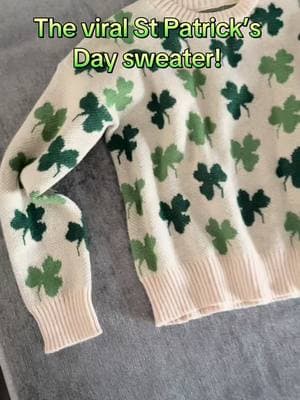 Viral saint Patrick’s day sweater!! #saintpatricksday #stpatricksday #stpatricksdayoutfit #sweater #viralsweater #stpatricksdayparade #creatorsearchinsights #fyp 