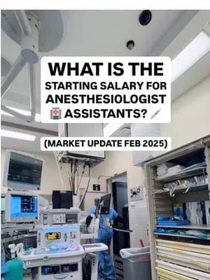 What can be the starting salary for Anesthesiologist Assistants? 💰  This is a NON inclusive list of all available positions. Currently, these are the top offers for full time positions for new grads with 0-1 yr experience. It depends and varies on what state you’re working in. In general for 2025, the trend seems to be $190-250k for new graduates. Of course there will be opportunities that offer more with $30-100k sign on bonuses or less.  Whenever you’re looking at a job offer, take into consideration what your hours are. Is it only 40hrs/week? Or are you forced to take call/weekends/nights as well?  Your base salaries will increase with years of experience. If you’re looking to put in the hours, working extra shifts on your off days, etc, you can expect to make well over $350k/year. Ps. This is not an inclusive list of all the opportunities available in the US. It’s just what I found posted today!  #anesthesiologistassistant  #anesthesia #anesthetist #anesthesiology #premed #scrublife #preaa #prepa #medicalstudent #preanesthesiologistassistant #prephysicianassistant #premed #premedstudent #aaaa #anesthesiologistassistant #anesthesiology #anesthesia #anesthesialife #anesthetist #physicianassistant #career #anesthesiologist #prehealth #premed #premedstudent #premedlife #medicalschool 