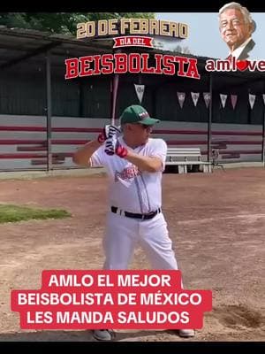 AMLO jugando béisbol #amlo #amlover #amlove #presidente #beisbol #grandesligas #mexico 