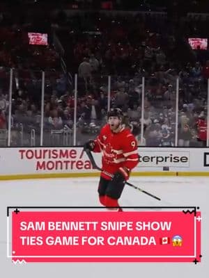 SAM BENNETT SNIPE SHOW TO TIE THE GAME 🇨🇦 #NHL #fyp #hockey #4nations #hockeyplayer #hockeytiktoks #floridapanthers #teamcanada 