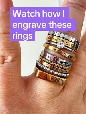 What do you think of my ring stack - which one is your favorite?? 😍 I love my xTool F1 to make these awesome rings!! #creatorsearchinsights #engrave #engraver #laserengraving #laserengravedjewelry #engravedring #xtoolf1 #xtool #jewelrytutorial #xtoollaser @xtoolofficial @xTool 