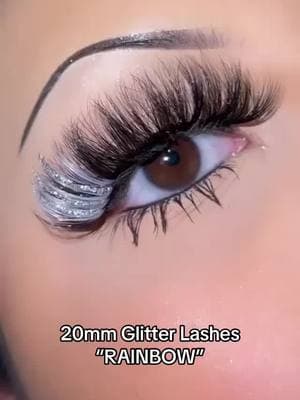 20mm Glitter Lashes “RAINBOW”, perfect for weekends. Shop link in Bio #striplashes #lashvendor #wholesalelashes #glitterlashes #privatelabellashes #wholesalelashesvendors 