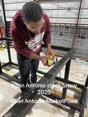 Fire pit swing coming to San Antonio marketplace this weekend come check out the finish product #marketplace #sanantonio #sanantoniolivestockshow #fireplace #livestockshow #sanantoniostockshow #2025 #swing #firepit #agmechanic #agmech 