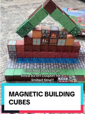 Perfect for the creative & imaginative kids!! #magneticbuildingcubes #buildingcubes #toysforkids #kidstoys #screenfreeplay #screenfreeactivities 