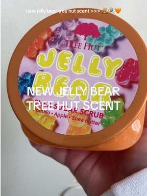 a 10/10 from me 🤌🏻🧸 @Tree Hut  -i get more of a mango scent 🥭  have you guys tried this? #treehutsugarscrub #treehut #jellybear #newtreehut #newrelease #bodyscrubs #selfcaretiktok 