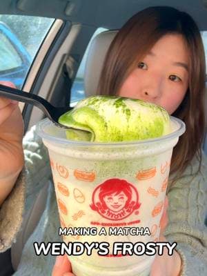 The things I’ll do to matcha-ify my fast food desserts… 👀 @Wendy’s, your frosties are good, but they’re even better with a little matcha magic 😉🍵✨ #matcha #matchalover #frosty #wendys #foodhack #matcharecipes #Foodie #eatsbyrachel 