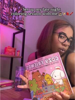 It’s so fun setting up my little area 🥰 drop your coloring spaces in the comments 🫶🏽👀 #coloring #cozyvibes #coloringbookforadults #color #coloringsession #cocowyo #fyp #coloringspace 