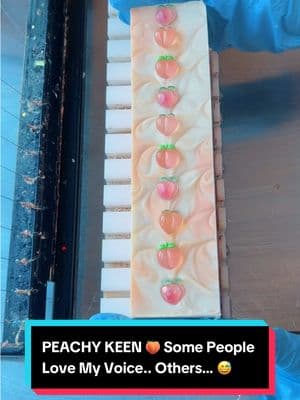 Replying to @mrsod324 Cutting Peachy Keen Soap! 🍑 Does My Voice Bother You?  #peachsoap #peachsoaps #peachsoapbar #peachblossomsoap #pastelsoap #pastelsoaps #pastelsoaping #springsoap #springsoaps #springsoap2025 #soaplayering #soaplayers #soaplayeredtechnique #soapembeds #soapembed #fruitysoap #fruitsoap #fruitsoaps #fruitysoaps 