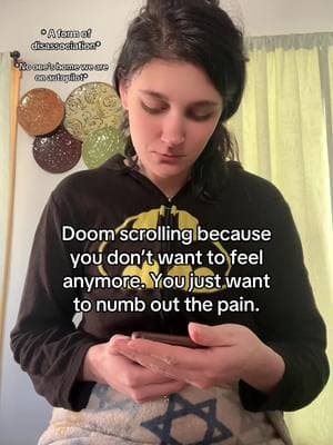 I don’t want to feel anymore I don’t want to give my all anymore I just want to numb out the pain with TikTok videos.  #doomscrolling #did #didsystems #disociativeidentitydisorder #dissociation #dissociating #numbthepain #numb #tired #broken #drained #therapy #therapist #MentalHealth #narcissisticabuse 