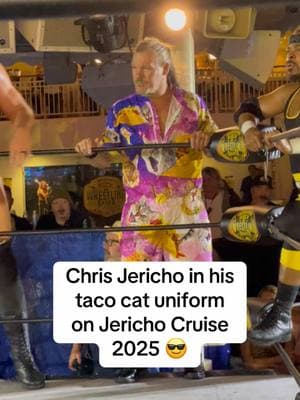 You gotta admit, the taco cat uniform is it 😎 #jerichocruise #wrestling #wrestlingcommunity #chrisjericho 