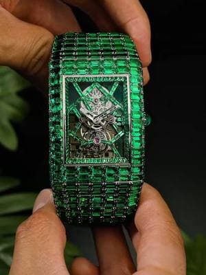 Foreshadowing the Billionaire Emeralds .... a total of 714 Emeralds set in 18k white gold #JacobAndCo #Inspiredbytheimpossible #Billionaire #Emeralds