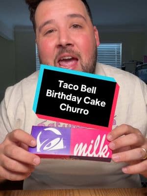 Taco Bell Birthday Cake Churro! #tacobell #fastfood #tacobellbirthdaycakechurro  #churro #foodtiktok #FoodTok #foodreview #foodcritic 