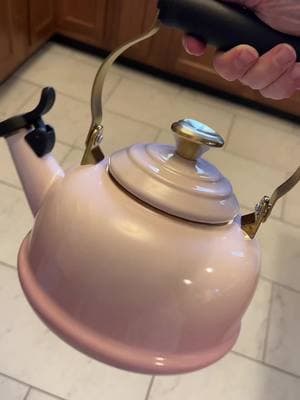 Le Creuset Tea Kettle on TikTok shop from QVC #lecreuset #lecreusettiktok #teakettle #teapot #pink #coquette #tealover #qvc 