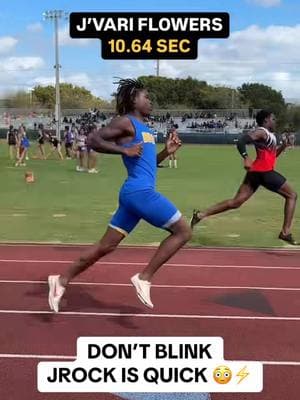 Nothing new. J’Vari Flowers is a SPEEDSTER 🤩💨 JRock runs 10.64 sec in the 100M dash to take 1st place at the Miami Southridge Invitational. #trackandfield #football #jvariflowers #fast #speed #run #100m #miaminorthwestern #highschooltrackandfield #highschoolsports #athlete #highlights #sports #miami 