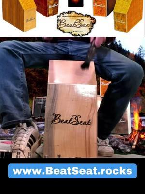 The only drum you can play with your hands and feet! Order yours at BeatSeat.rocks #musicians #onemanband #buskers #busker #singersongwriter #fyp #percussionist #drummer #cajon #newinstrument #beatseat #drum 