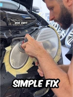 Simple fix for faded headlights #cars #detailing #fix #repair #shorts #restoration #car #DIY #auto #clean #restore #work #ceramic #tips #fy #fyp #wow #perfect #top #best #video #videos #viral #viralvideo #cartok #trendingvideo #trending #explore #benz #e #mercedes #explorepage