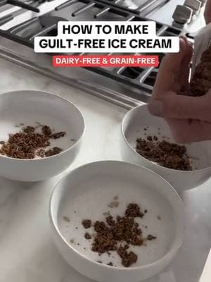 DIY Guilt-Free Ice Cream 🍦: Organic Thai Coconut Milk, berries & grain-free granola for a dairy-free treat! #icecream #dairyfree #grainfree #healthydessert #healthyrecipes #DIY #garybrecka #fyp