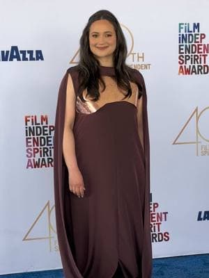 #lilygladstone poses for photos with #edgarramirez at the #spiritawards2025 #spiritawards 