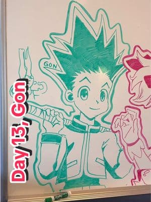 Replying to @♣️♦️ only 2 more characters?! WHO SHOULD I DRAW NEXT??😱😱😱 - #gon #gonhxh #hxh #hunterxhunter #animetiktok #anime #animetok #weebtok #otaku #whiteboardart #whiteboarddrawing #weeb #animeart #schoollife #foryoupage #fyp #school #frieren #animemen #art #painting #hunterxhunterart #hisoka #killuazoldyck #animeart #cosplay 