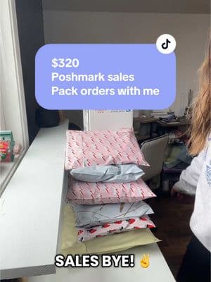 $320 of Poshmark sales going out today! This is about three days of sales #fyp #reseller #reselling101 #SmallBusiness #allthingsresell #anotherdayattheoffice #packwithme #packingorders #resellercommunity #whatsoldonposhmark 