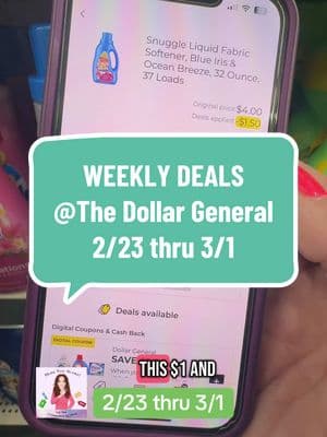 Dollar General weekly deals! 2/23-3/1 Follow me on ig, fb and telegram for all the visual breakdowns. Hope you score✌🏼#liztheclearancequeen #hopeyouscore✌🏼 #couponing #couponer #clearanceevent #dealsoftheweek #dollargeneral #5off25 #dollargeneralclearance #dollargeneraldeals #saturdaydeals #dollargeneralcouponing #coupons 