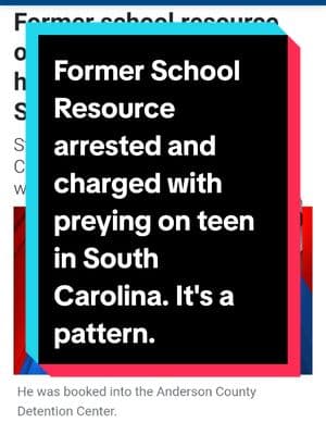 Former School Resource Officer arrested and charged for preying on high school student in South Carolina. #andersonsouthcarolina #andersonsc #southcarolina #blackcommunity #blackcommunitytiktok #BlackTikTok #blacktiktokcommunity #fyp #acabdevil #fatheracab #fba #foundationalblackamerican #freedmen #freedman #freedmantiktok #repostthis #duetthis #stitchthis #fbatiktok #accountability #policemisconduct #policethepolice #policeaccountability #acabtiktok #whosemansisthis #policecrimes #isthisyourman #isthisyourmans? #blackamerican #blackamerica #blackamericantiktok #nativeblackamerican #nativeblackamericantiktok #acab #1312 